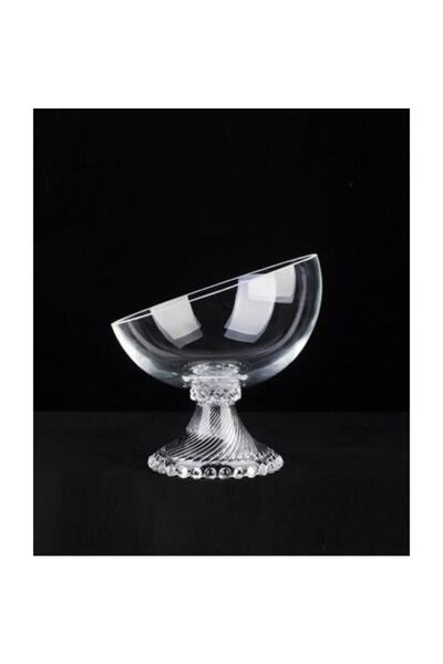 ACAR Large Glass Bowl with Oblique Foot - 20X21 cm 60302