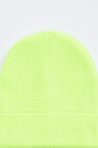 DeFacto Women's Neon Yellow Basic Knitwear Beret R7545Az20Wn