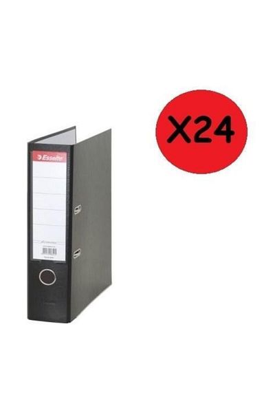 Esselte 9940 مجلد مكتب بلاستيك صديق للبيئة واسع أسود × 24 قطعة