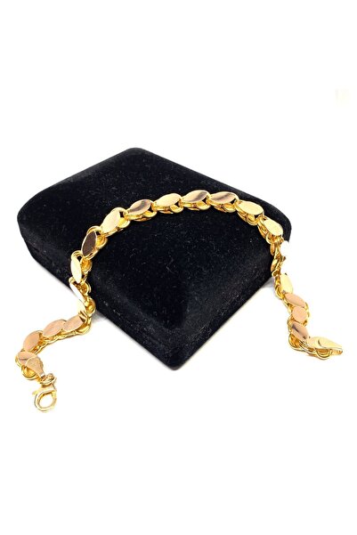 Gürler Kuyumculuk 21 Cm Pullu-arpa, Burgu-halat Zincir Altın Bileklik - Kb0048