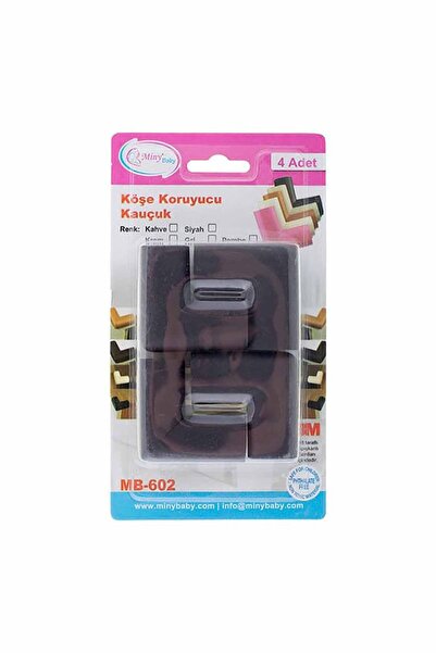 Miny Baby Προστατευτικό γωνιών 4 τεμαχίων καφέ