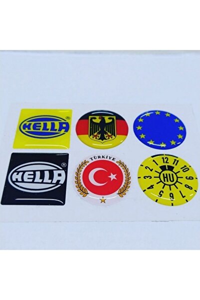PROTEC Plakalık Arma Stıcker ( 6 Lı Set) Her Biri 2,5 Cm