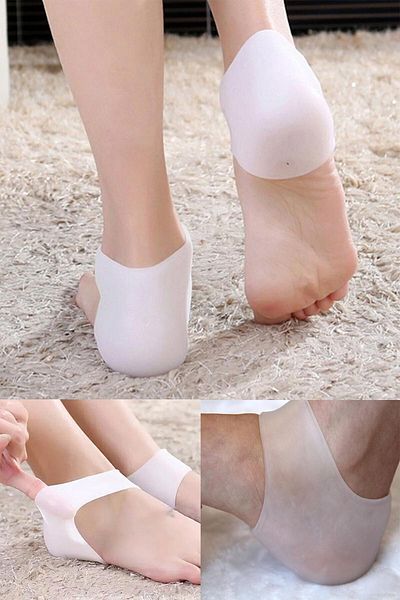 Buffer 4Pcs Silicone Plastic Heel Spur Protector Heel Liner