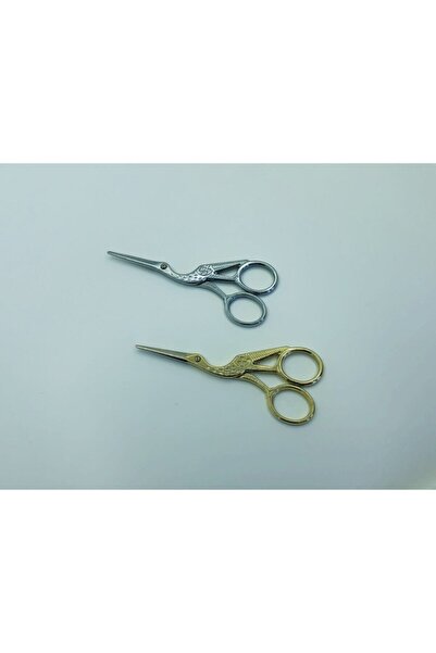 Genel Markalar Vintage Dikiş Nakış Söz Nişan Makası Leylek Şekilli Altın