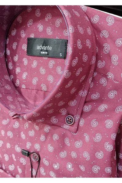 ADVANTE Cămașă pentru bărbați roșu Claret Slim Fit