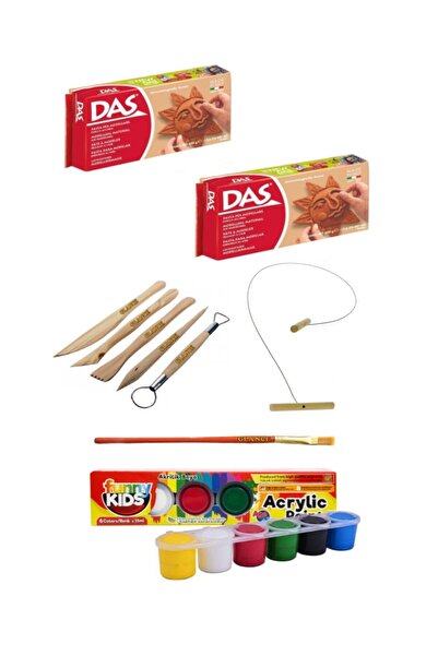 GLANCE Das Kahve(terracotta ) 2x500gr Akrilik Kil Başlangıç Seti