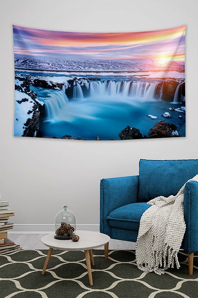 Vagonik Covor Husa Perete Peisaj Cascada 70 X 100 Cm