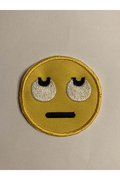 StüdyoÜmitTişört Emoji Smile Logo-4 Şaşkın Yüz Amblem Patch Peç Arma Ve Kot Y...