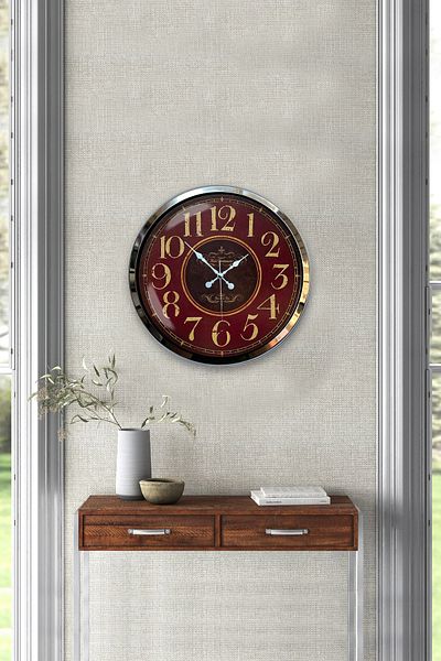 Kasva Concept Ρολόι τοίχου 40 εκ. Chrome Metal Rome De La Paris