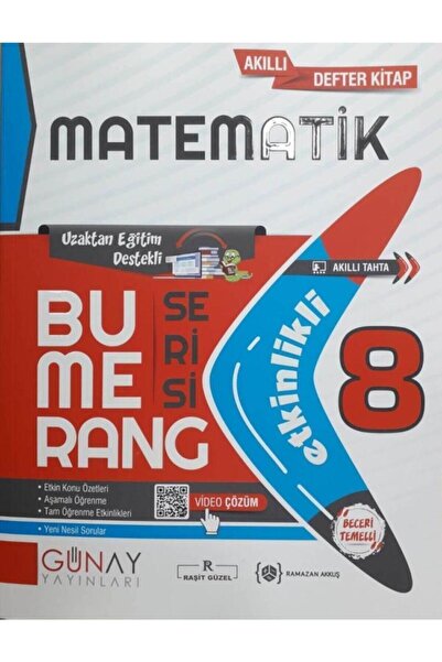 Günay Yayıncılık Günay - 8.sınıf Matematik Etkinlikli Bumerang Serisi