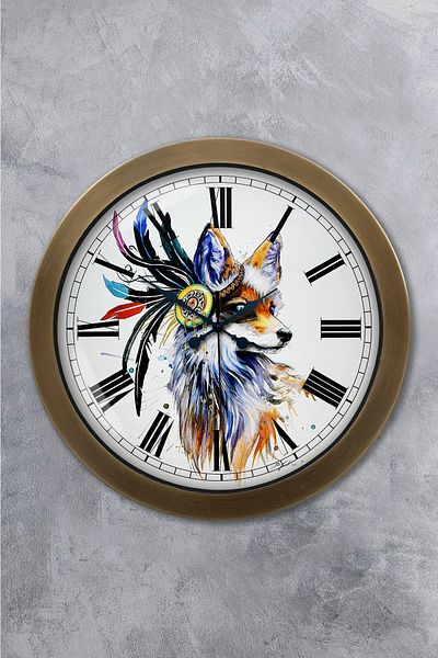 Kasva Concept Gift 36 cm Antique Metal Modern Art Wall Clock