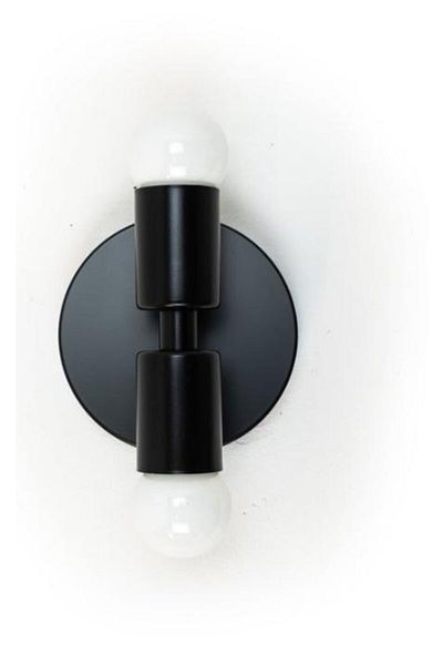 demet habek mylights Matte Black Double E 27 Lampholder Sconce Wall Lamp Up Down