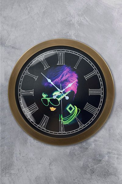 Kasva Concept 36 cm Tumbled Metal Disco Wall Clock