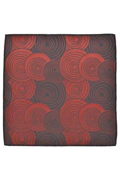 Brianze Вратовръзка носна кърпичка с червен геометричен модел