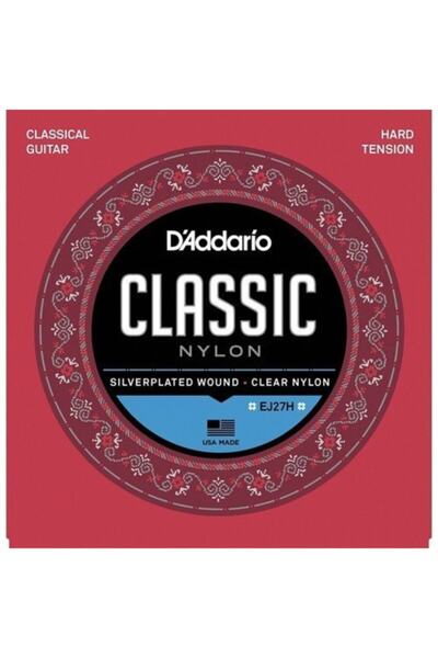 Daddario Ej27h Klasik Tel Set Nylon Hard Tension Silver