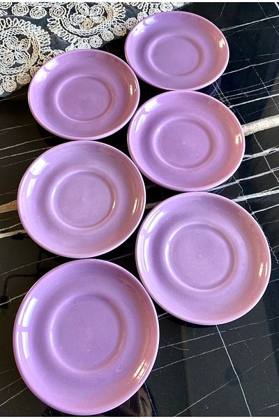 Yiğit Seramik Züccaciye Lilac Tea Plate of 6