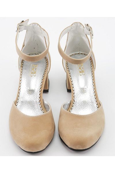 SIRRI Girl's Heeled Suede Evening Dress Shoes