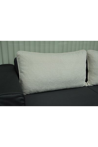 AYPETEKS Ecru Towel Piping Sofa Back Cushion / Sofa Cushion / Back Pillow Case
