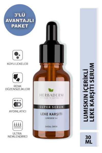 Herbaderm Süper Serum (LUMİSKİN %4) Leke Karşıtı 30 ml X3