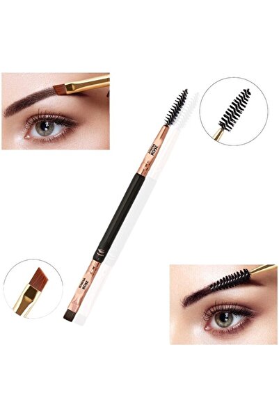 ROWENAROSE Iki Uçlu Kaş Fırçası Gold Saplı