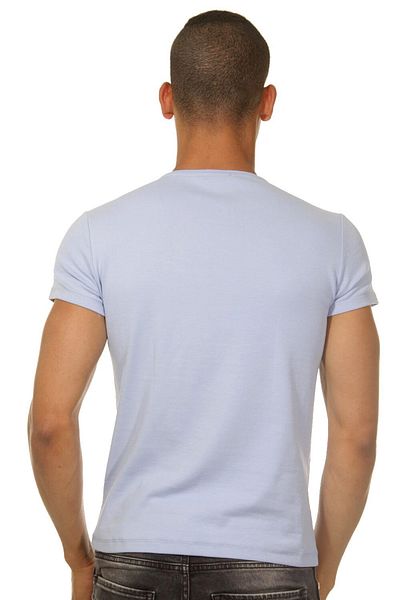 darkzone Ανδρικό πολύχρωμο απαλό μπλε Basic T-shirt DZN8608LL