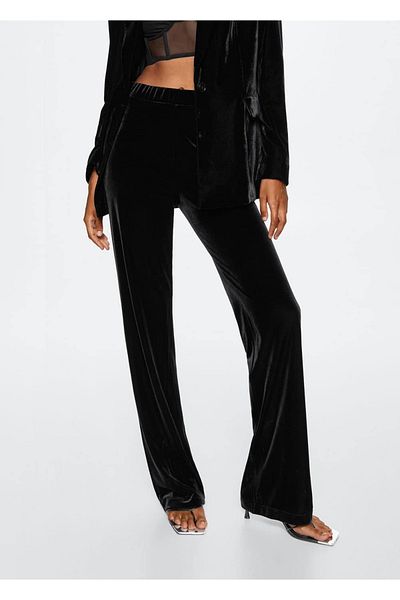 MANGO Woman Velvet Trousers