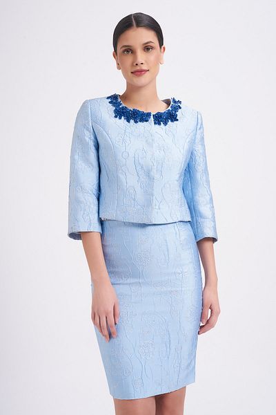 Balizza Blz-silk Blend Jacquard Skirt