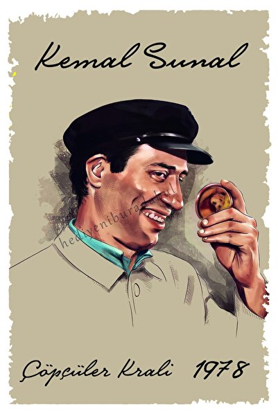 hediyeniburadabul Ξύλινος πίνακας / αφίσα με θέμα τον Κεμάλ Σουνάλ Γιεσλτσάμ