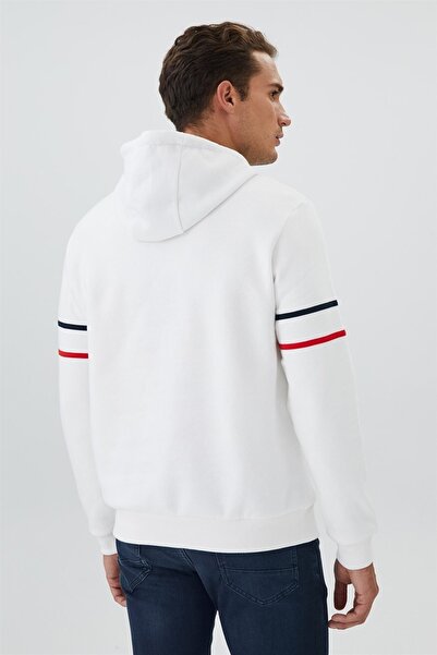 Lee Cooper Ανδρικό φούτερ Athel με κουκούλα Off White