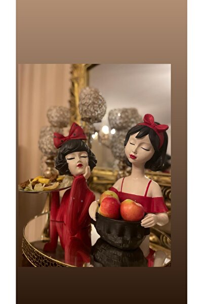 busraconcept Sepetli Kız Ve Tepsili Kız 2 Li Takım