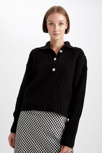 DeFacto Svetr Polo Neck Standard Fit - Z6481Az22Wn