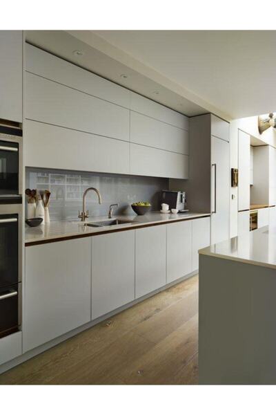 DİNAMİK Mat Beyaz Yapışkanlı Folyo Mutfak Dolap Ve Mobilya Kaplama Folyosu 12...