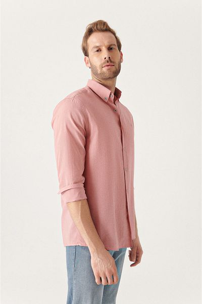 Avva Hemd - Rosa - Regular Fit