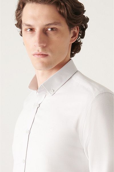 Avva Hemd - Grau - Regular Fit
