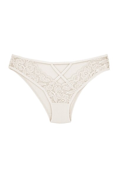 Zena 3-х памукові жіночі трусики з мереживною передньою частиною та віконцем