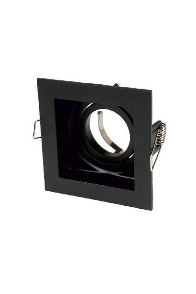 Cata Gu10 Lampholder Inlet Black Square Flush Mounted Decorative Base (ct - 5223)