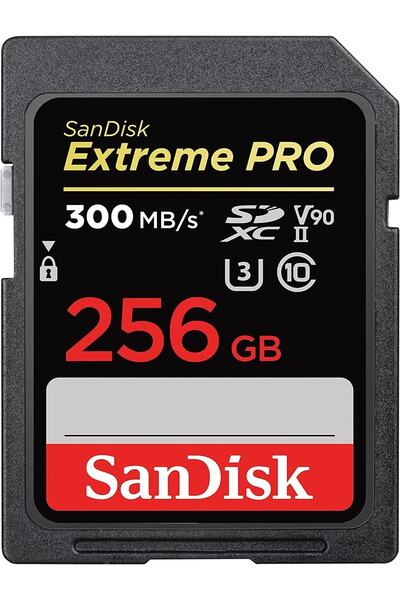 SanDisk Extreme Pro 256gb 300/260mb/s Sdxc Uhs-ıı U3 V90 8k/4k Hafıza Kartı Sdsdxdk-256g-gn4ın