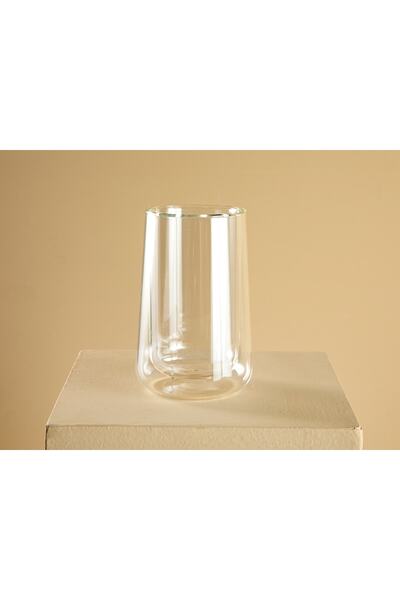 English Home Duplici Borosilkat Cam Double Wall Kupa 330 Ml Şeffaf