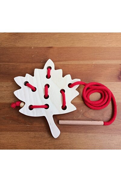 Moccotoys Thread the Rope Plane Leaf Montessori Game