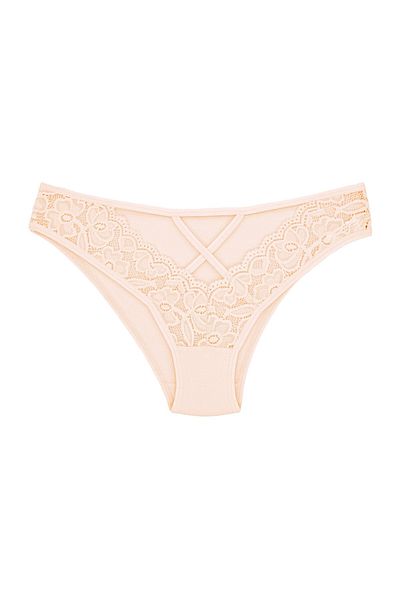 Zena Slip de damă din bumbac pudrat cu dantelă frontală și fereastră