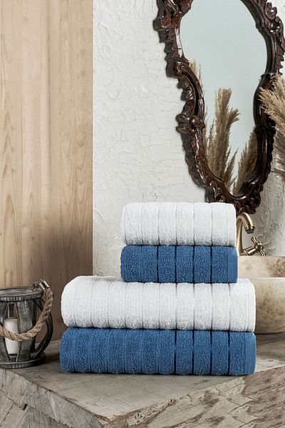 TABEA HOME Fluffy 4-Piece Bath Towel Set