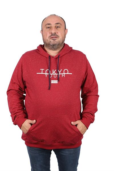 MocGrande Ανδρικό φούτερ με κουκούλα μεγάλου μεγέθους Tokyo 22702