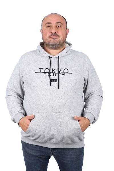 MocGrande Ανδρικό φούτερ με κουκούλα - Μεγάλο μέγεθος Tokyo 22702