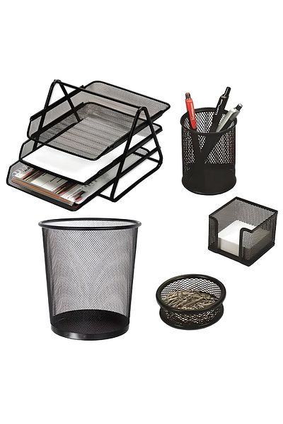 Globox Metal Office Set 5 Pieces Black