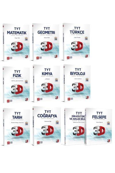 3D Yayınları Tyt Soru Bankası Seti Tam Set Yeni 2022