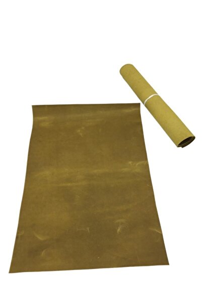 DERİONLİNE Deri Hobi A4 Boyut Limon Rengi Premium Crazy