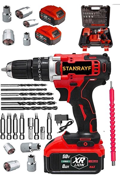 stanrayf Germany 58 V 8 Ah Çift Çelik Şanzıman Bakır Sargılı Çift Akülü Şarjl...