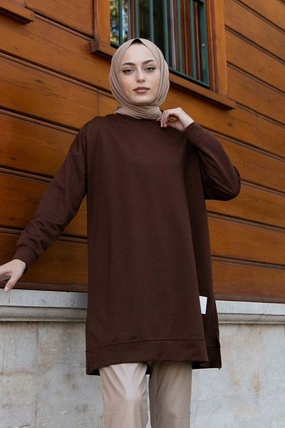 lamelif Crew Neck Crest Detailed Tunic