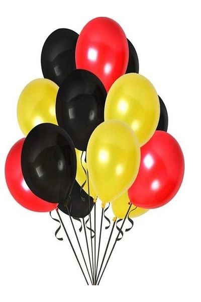 LOTUS PARTY 50 Pieces - Black - Red - Yellow Balloon Chain