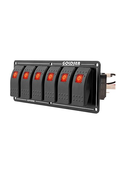 Goldsea Marine Somay Store Tekne Carling Switch Panel 6 Anahtar Slim Model 12...